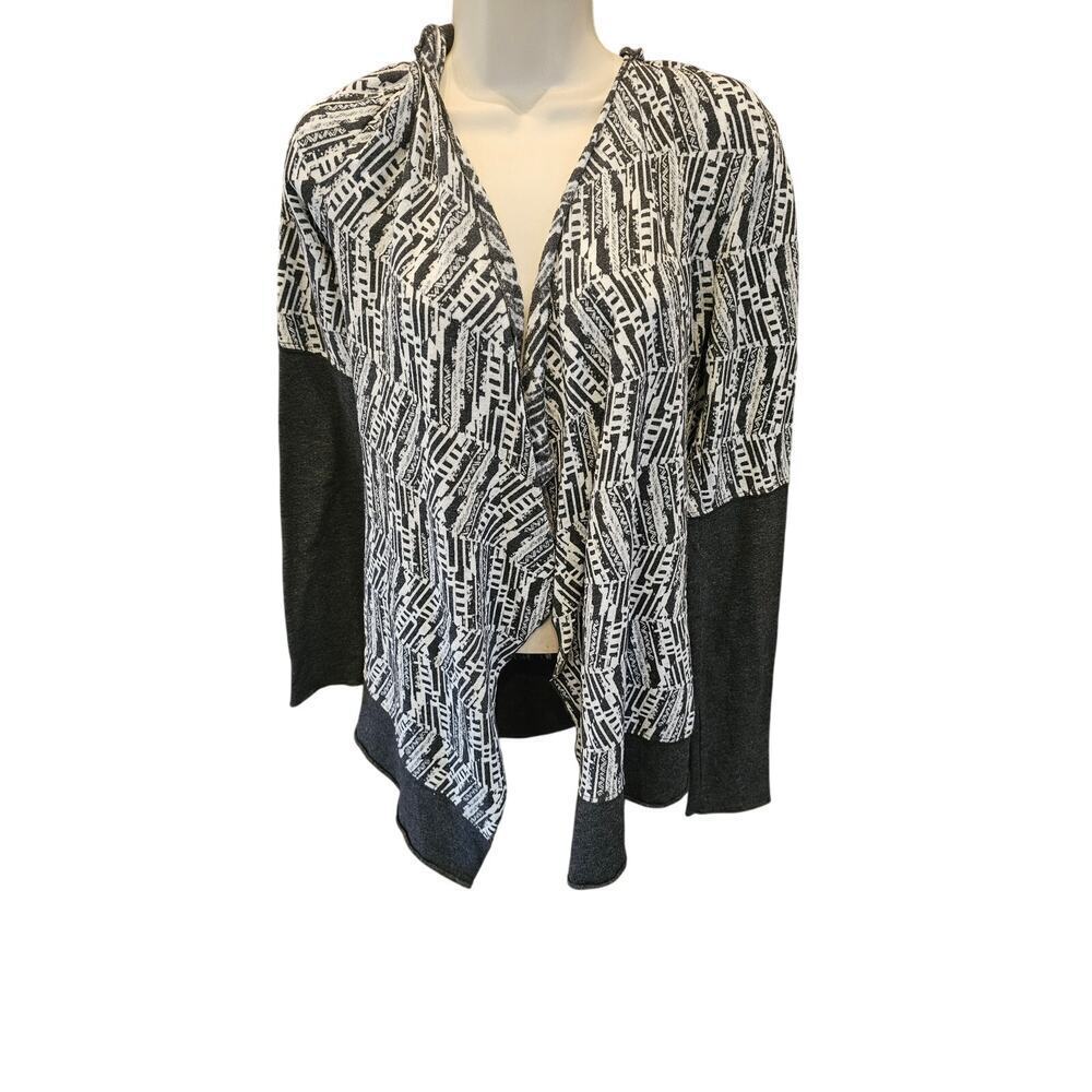 Prana size S small open sweater cardigan EUC comfort casual Aztec hooded tribal